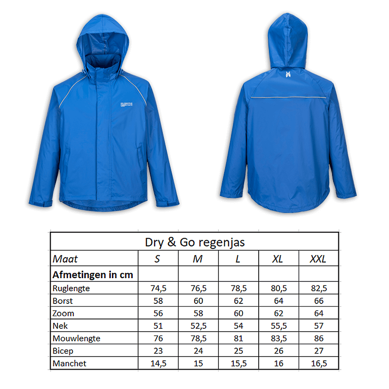 610915.30.L LYNX Regenjacke Dry & Go Größe L 78.5 x 62 x 60 cm